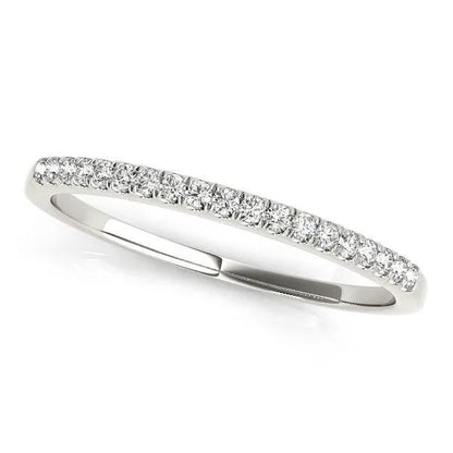 14k white gold scallop pave diamond wedding ring 1/8 cttw Bids.com on Tampa Home & Garden Store