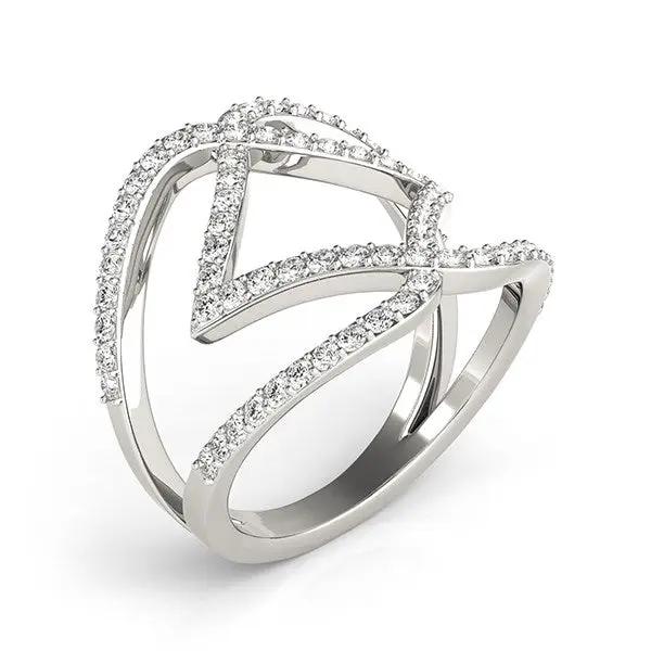 14k white gold entwined diamond dual-band ring, 3/4 cttw, Bids.com on Tampa Home & Garden Store
