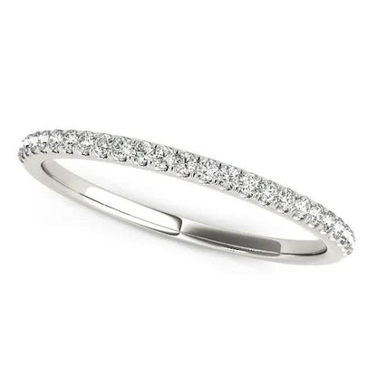 14k white gold pavé diamond wedding band 1/8 cttw by Bids.com on Tampa Home & Garden Store