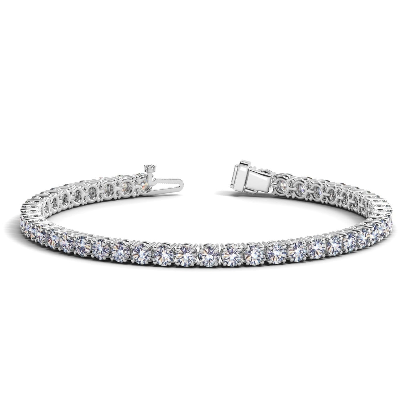 Lab-grown round diamond tennis bracelet in 14k white gold, 10 ctw F/G VS2/SI1 by Bids.com on Tampa Home & Garden Store