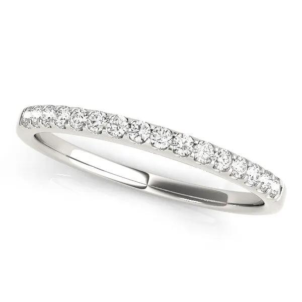 14k white gold diamond scalloped wedding band pavé set, 1/6 cttw, by Bids.com on Tampa Home & Garden Store