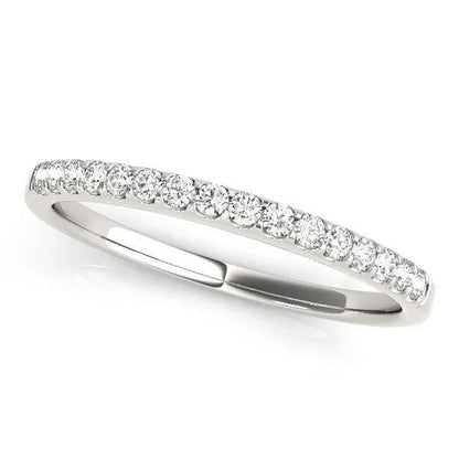 14k white gold diamond scalloped wedding band pavé set, 1/6 cttw, by Bids.com on Tampa Home & Garden Store