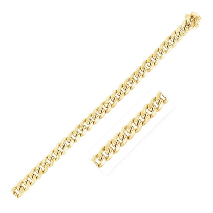 3.2mm 14k yellow gold Miami Cuban chain necklace, solid, polished links, two chains shown on Tampa Home & Garden Store