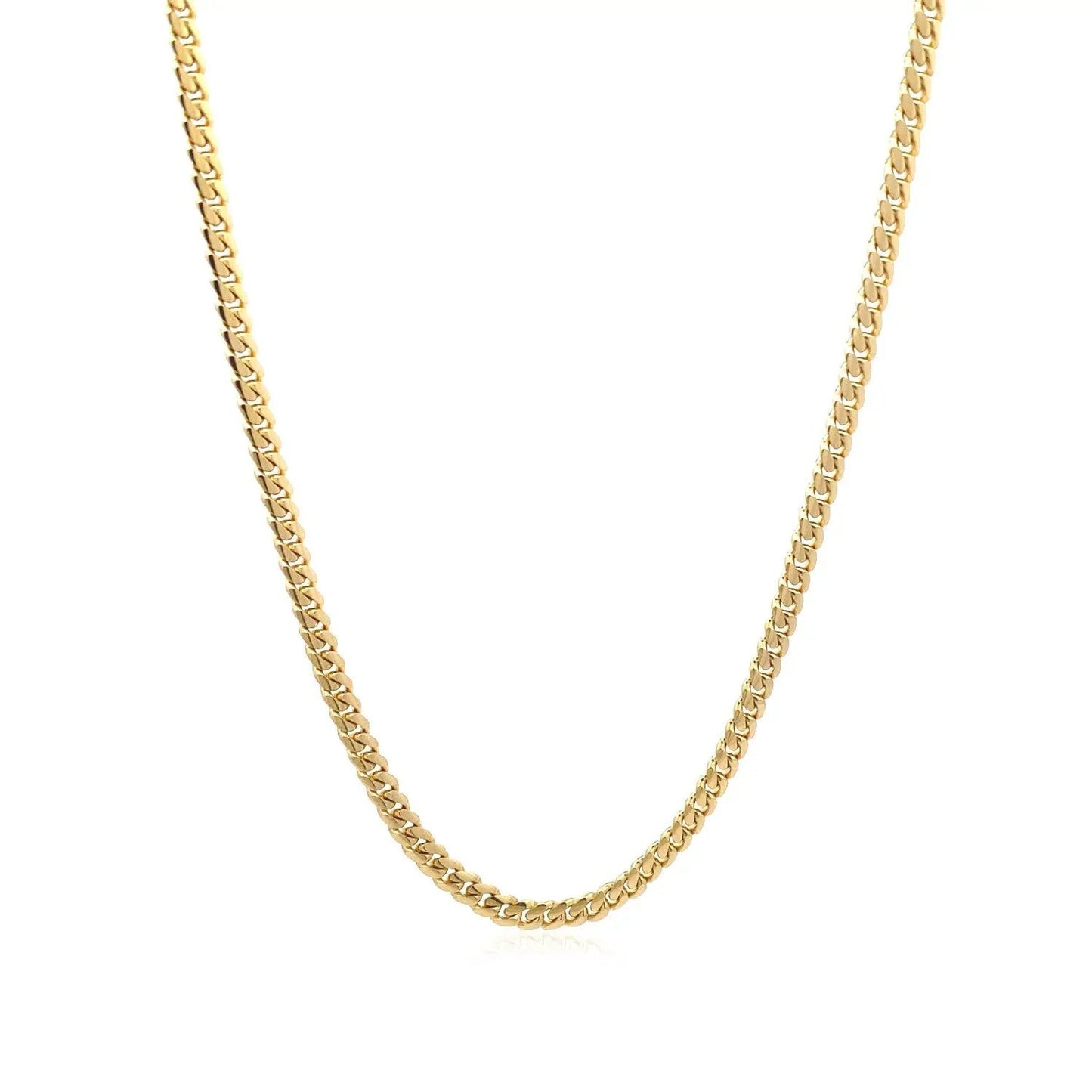 3.2mm 14k yellow gold Miami Cuban chain necklace, solid links, polished finish, Bids.com on Tampa Home & Garden Store