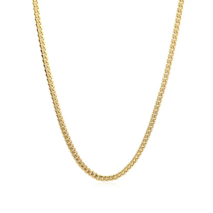 3.2mm 14k yellow gold Miami Cuban chain necklace, solid links, polished finish, Bids.com on Tampa Home & Garden Store