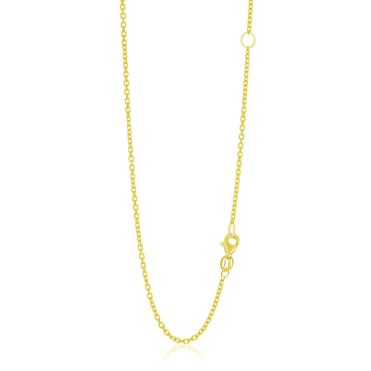 14k yellow gold adjustable cable chain necklace 1.5mm with lobster clasp by Bids.com on Tampa Home & Garden Store