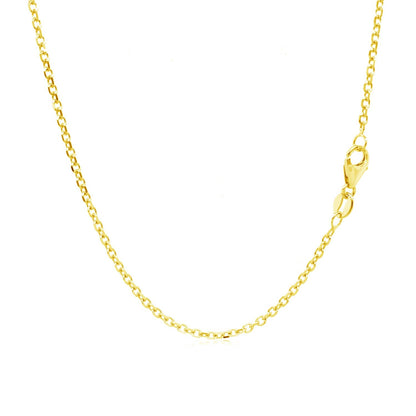 14k yellow gold adjustable cable chain necklace 1.5mm with lobster clasp on Tampa Home & Garden Store
