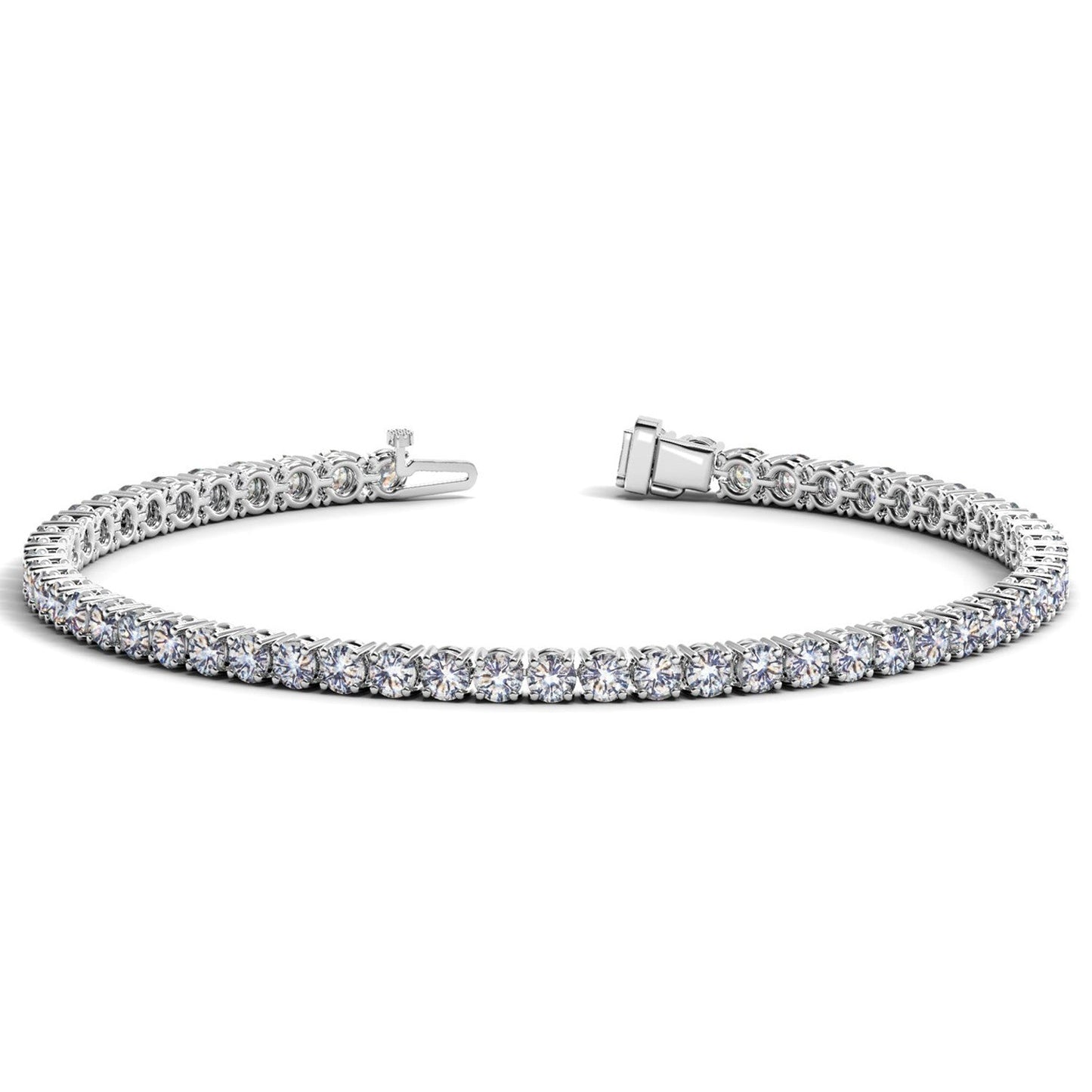 Lab Grown Round Diamond Tennis Bracelet 14k White Gold, 7 cctw F/G VS2/SI1 by Bids.com on Tampa Home & Garden Store