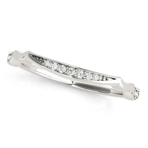 Ring 14k white gold graduated diamond wedding band with 1/10 cttw by Bids.com on Tampa Home & Garden Store