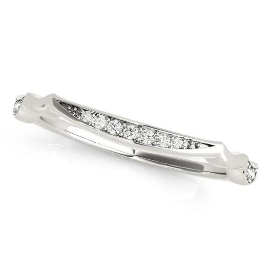 Ring 14k white gold graduated diamond wedding band with 1/10 cttw by Bids.com on Tampa Home & Garden Store