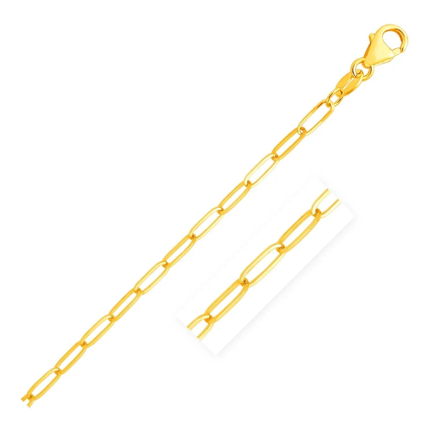 14K Yellow Gold Paperclip Chain Necklace 4.0mm, by Bids.com on Tampa Home & Garden Store