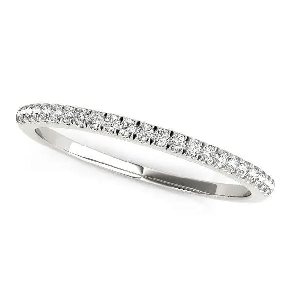 14k white gold scallop-style diamond wedding band, 1/8 cttw, Bids.com on Tampa Home & Garden Store