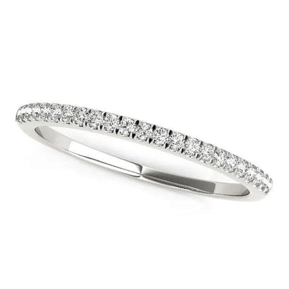 14k white gold scallop-style diamond wedding band, 1/8 cttw, Bids.com on Tampa Home & Garden Store