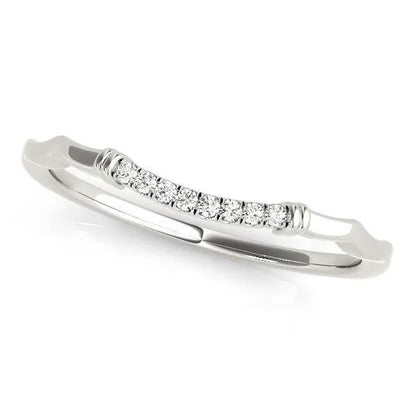 Rings 14k white gold wave design pave set diamond wedding ring, 1/20 cttw, Bids.com on Tampa Home & Garden Store