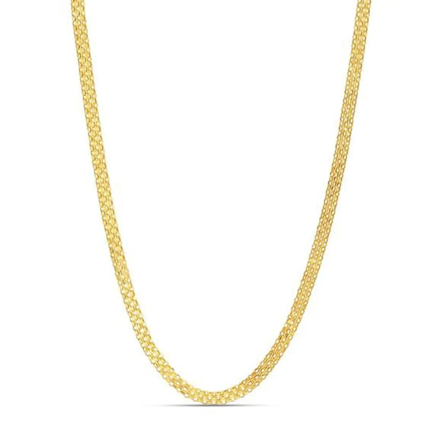14k yellow gold Bismark chain necklace 3.50 mm with polished finish by Bids.com on Tampa Home & Garden Store