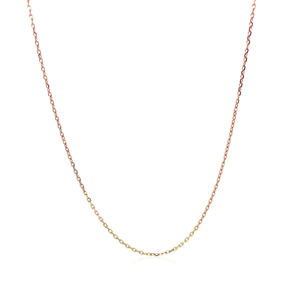 18k rose gold diamond-cut cable link chain necklace 0.75 mm by Bids.com on Tampa Home & Garden Store