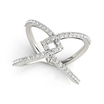 14k white gold diamond ring with entwined cross design, 1/2 cttw, Bids.com on Tampa Home & Garden Store