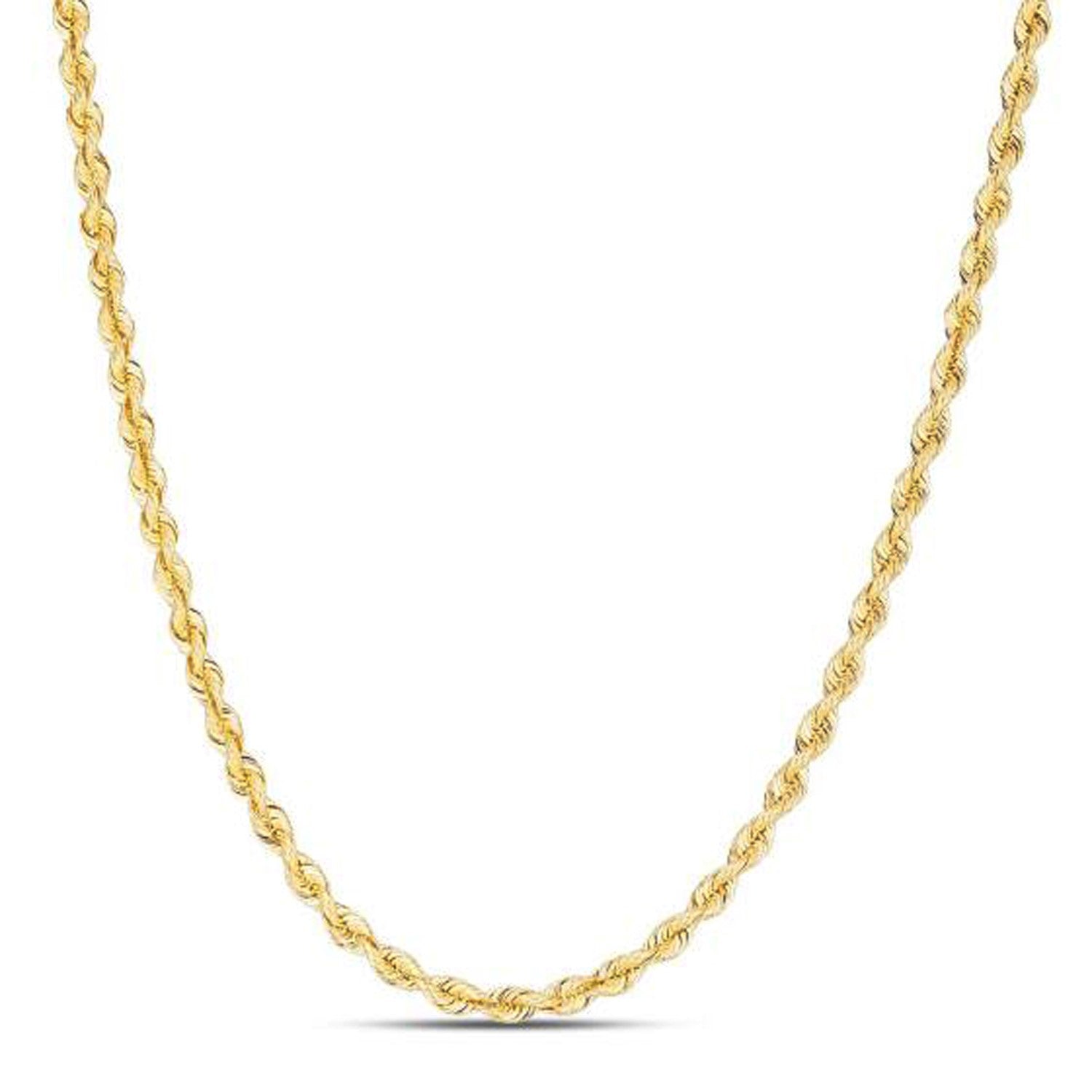 14k yellow gold light rope chain necklace 3.00 mm by Bids.com on Tampa Home & Garden Store