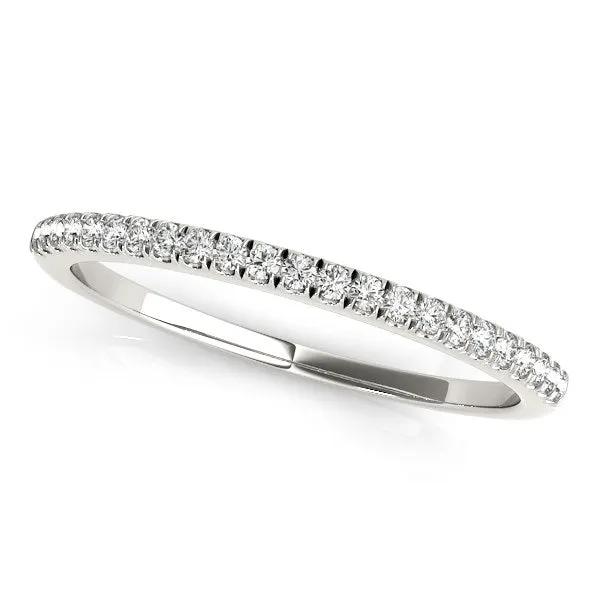 14k white gold diamond pave wedding band, 1/8 cttw, rings by Bids.com on Tampa Home & Garden Store
