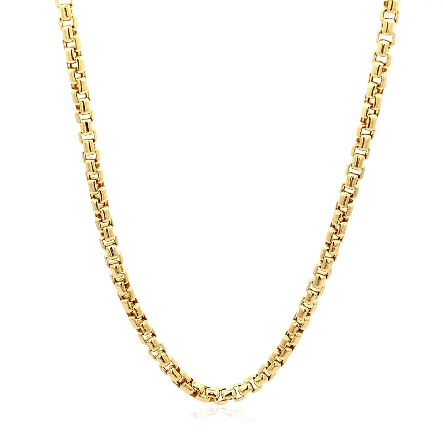 3.4mm 14k yellow gold round box chain necklace by Bids.com on Tampa Home & Garden Store