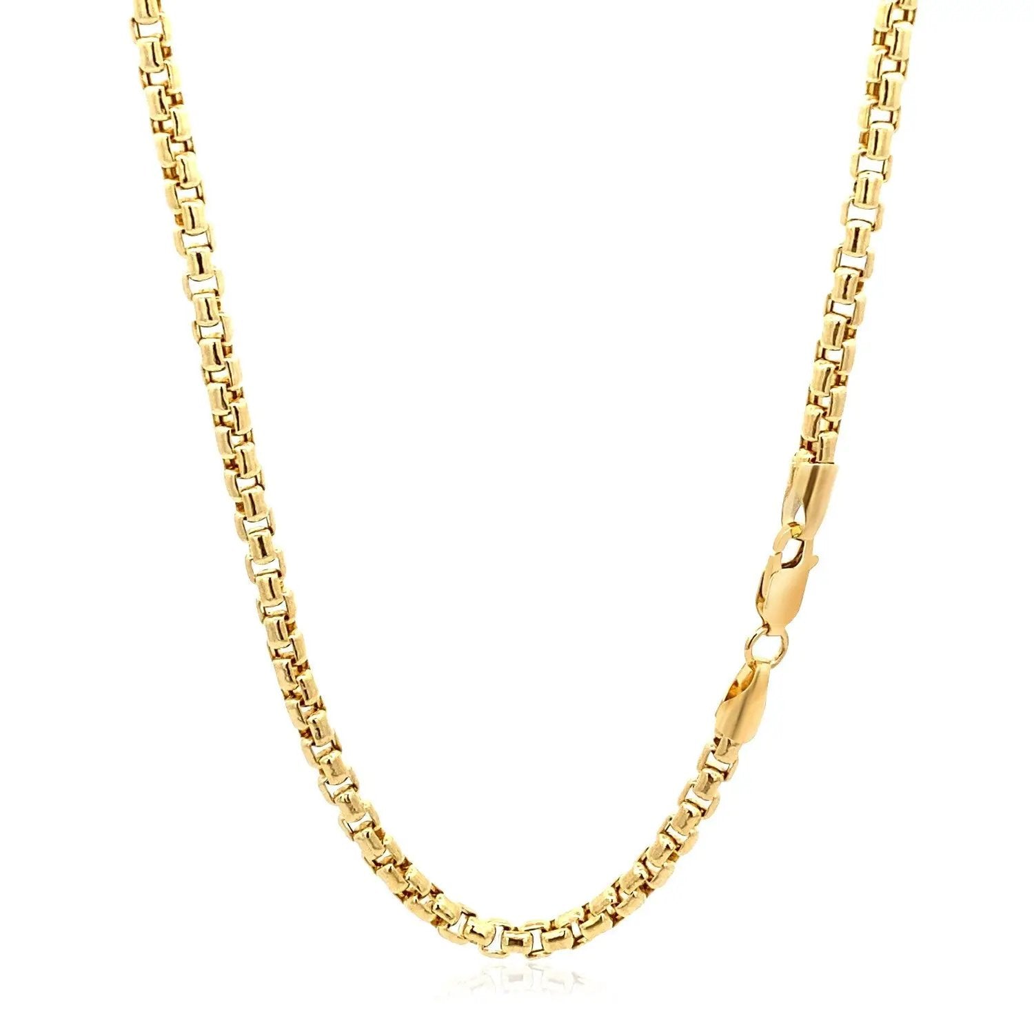 3.4mm 14k yellow gold box chain necklace with square links by Bids.com on Tampa Home & Garden Store