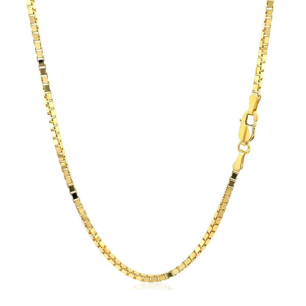 14k yellow gold semi solid box chain necklace 1.6mm by Bids.com on Tampa Home & Garden Store