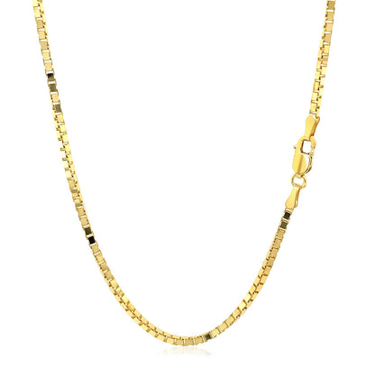 14k yellow gold semi solid box chain necklace 1.6mm by Bids.com on Tampa Home & Garden Store