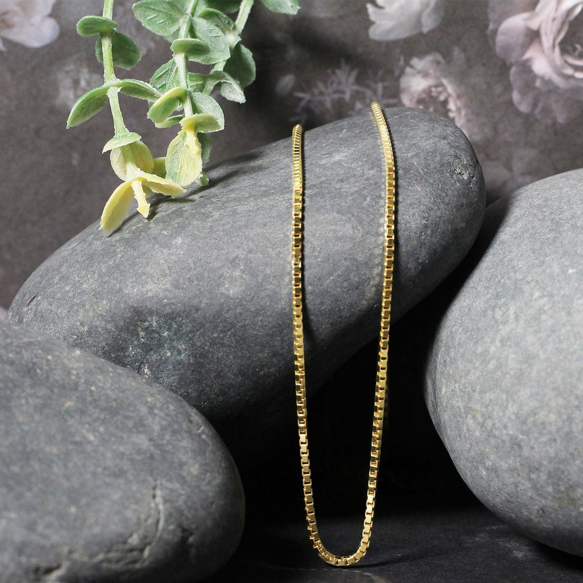 Two 14k yellow gold semi solid box chain necklaces 1.6mm by Bids.com on Tampa Home & Garden Store
