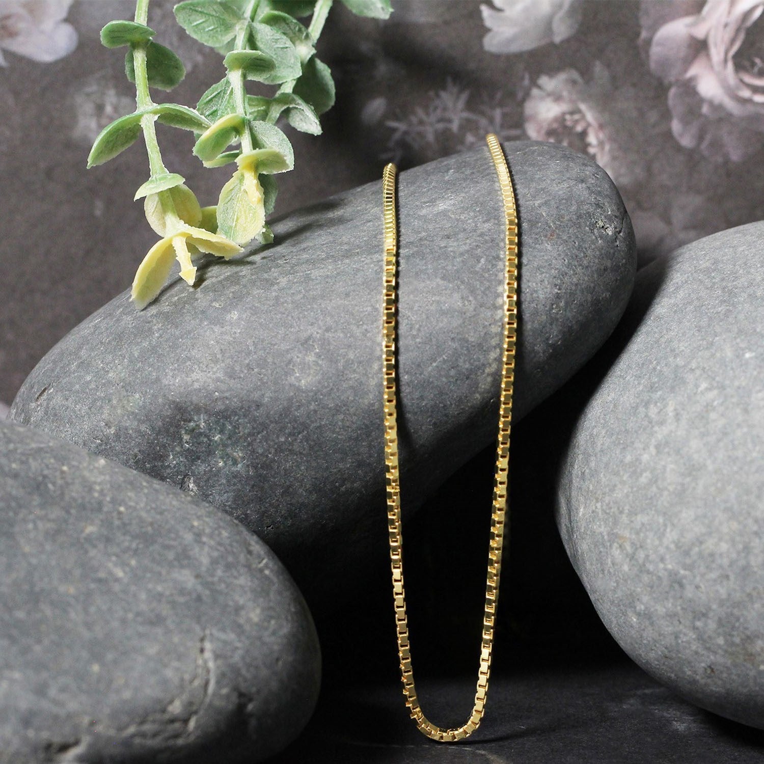 Two 14k yellow gold semi solid box chain necklaces 1.6mm by Bids.com on Tampa Home & Garden Store
