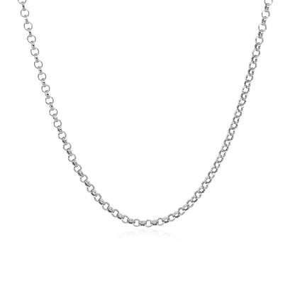14k white gold rolo chain necklace 1.9mm, silver-toned links by Bids.com on Tampa Home & Garden Store