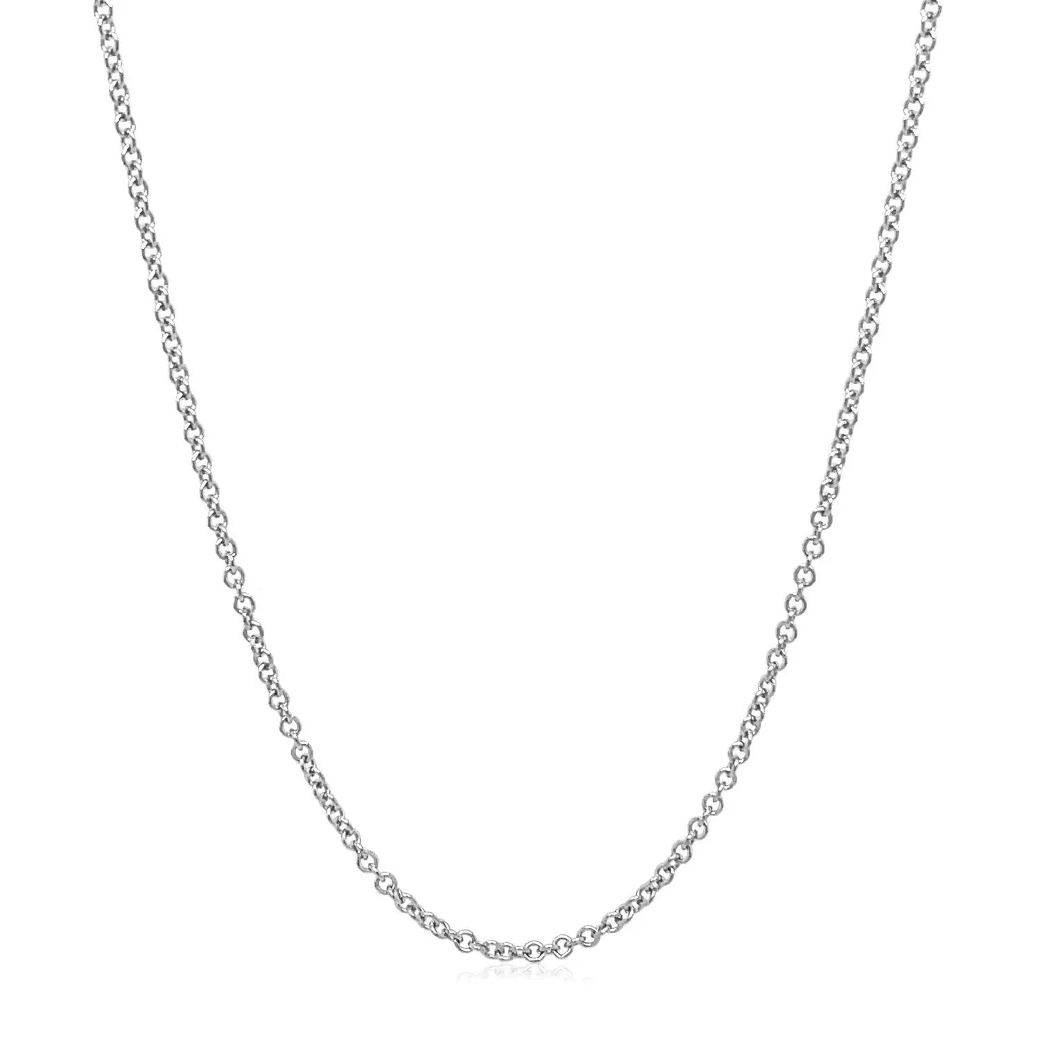 14k white gold round cable link chain necklace 1.5mm by Bids.com on Tampa Home & Garden Store