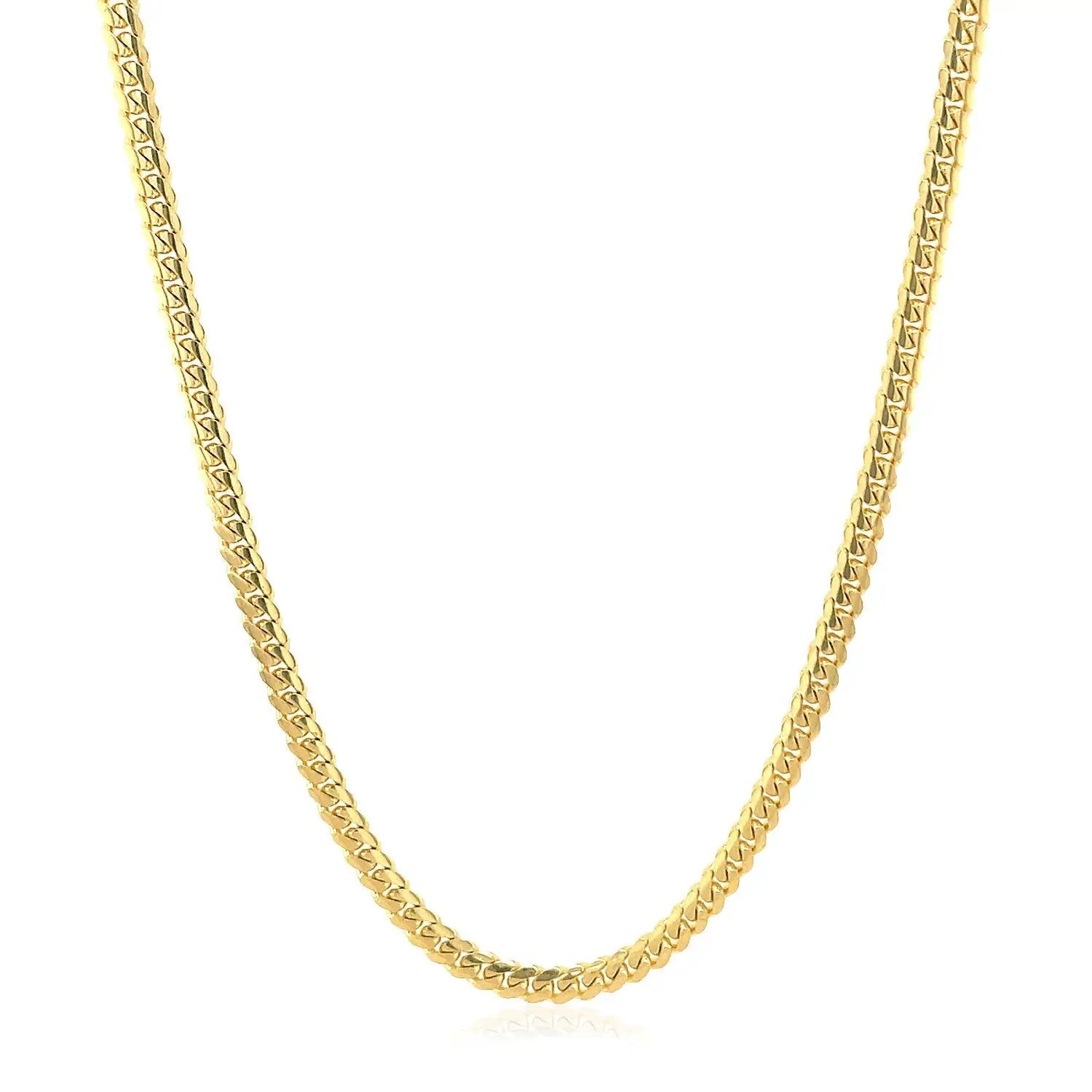 2.6mm 14k yellow gold solid Miami Cuban chain necklace by Bids.com on Tampa Home & Garden Store