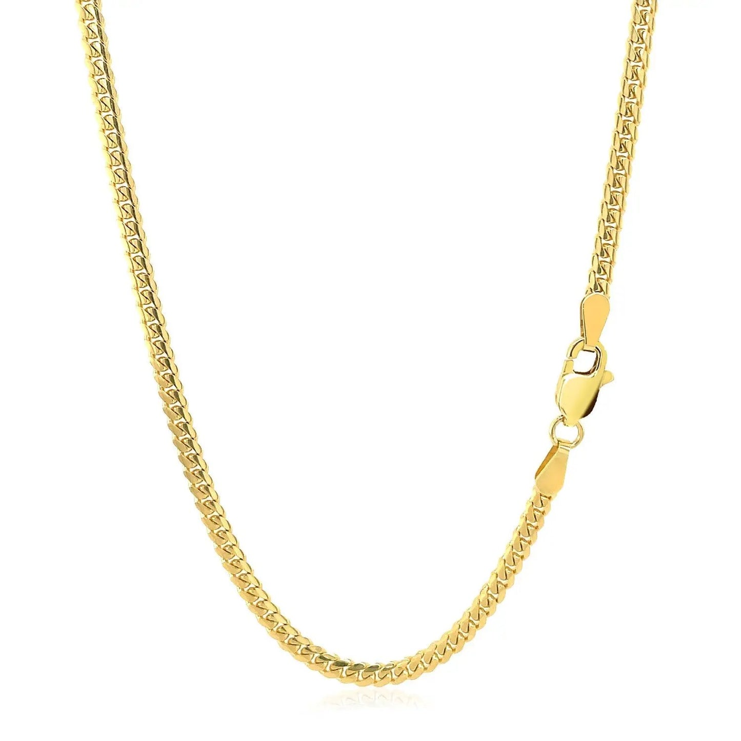 2.6mm 14k yellow gold Miami Cuban chain necklace on Tampa Home & Garden Store