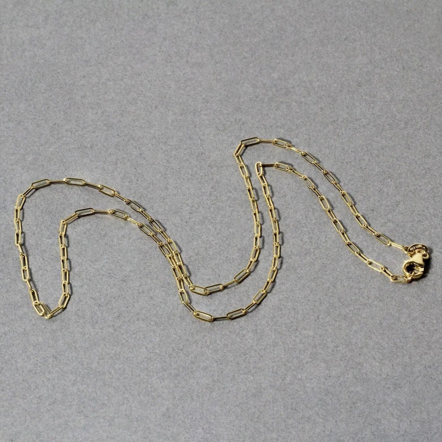 14K yellow gold paperclip chain necklace 1.5mm from Bids.com on Tampa Home & Garden Store