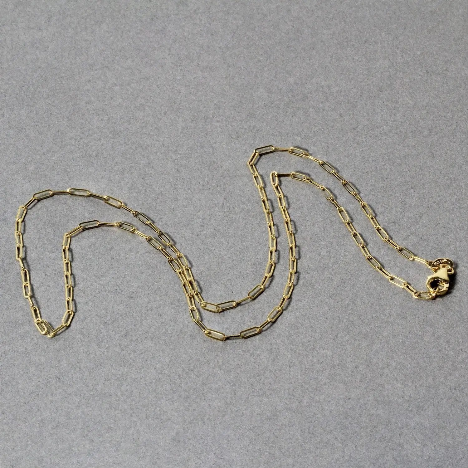 14K yellow gold paperclip chain necklace 1.5mm from Bids.com on Tampa Home & Garden Store