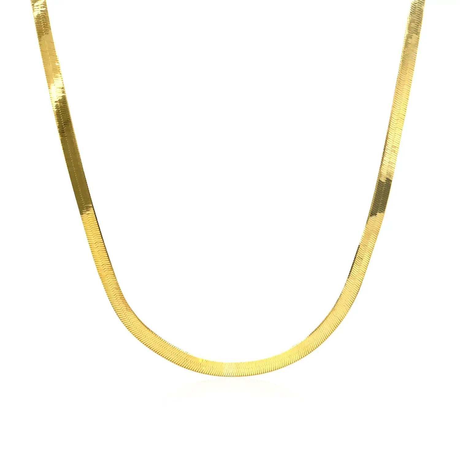 Imperial Herringbone Chain Necklace 10k yellow gold 2.80 mm by Bids.com on Tampa Home & Garden Store