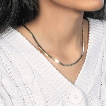 Imperial Herringbone Chain necklace in 10k Yellow Gold 2.80 mm by Bids.com on Tampa Home & Garden Store