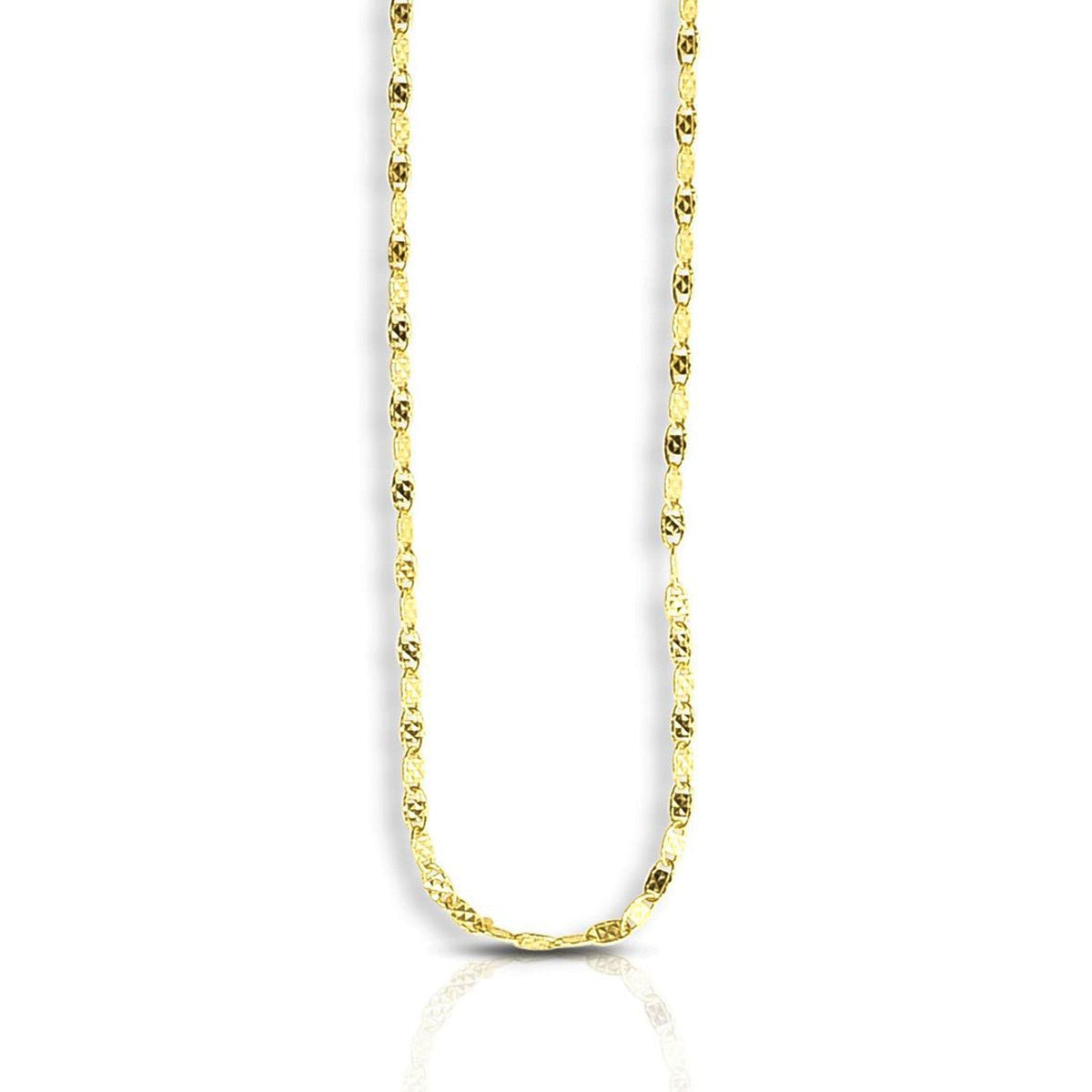 Necklace 14k yellow gold sparkle Valentino chain 1.70mm on Tampa Home & Garden Store
