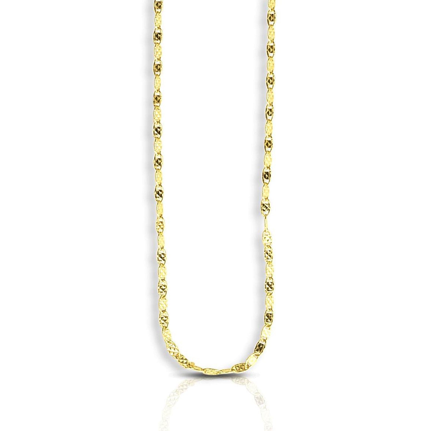Necklace 14k yellow gold sparkle Valentino chain 1.70mm on Tampa Home & Garden Store