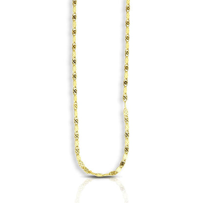 Necklace 14k yellow gold sparkle Valentino chain 1.70mm on Tampa Home & Garden Store