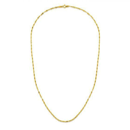 14k yellow gold sparkle Valentino chain necklace 1.70 mm on Tampa Home & Garden Store