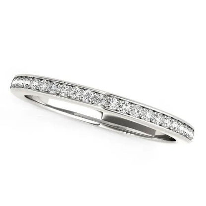 14k white gold diamond wedding band, classic style, pavé set, 1/5 cttw, by Bids.com on Tampa Home & Garden Store