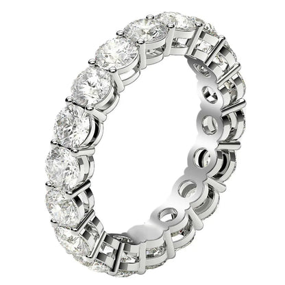 Round-cut lab-grown diamond eternity ring in 14k white gold, 2 cttw FG/VS2, by Bids.com on Tampa Home & Garden Store