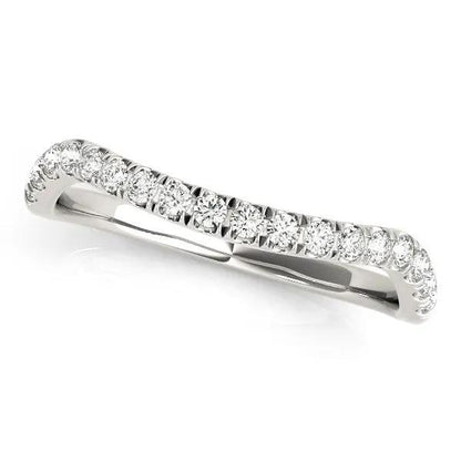 14k white gold curved diamond wedding band 1/4 cttw Bids.com on Tampa Home & Garden Store