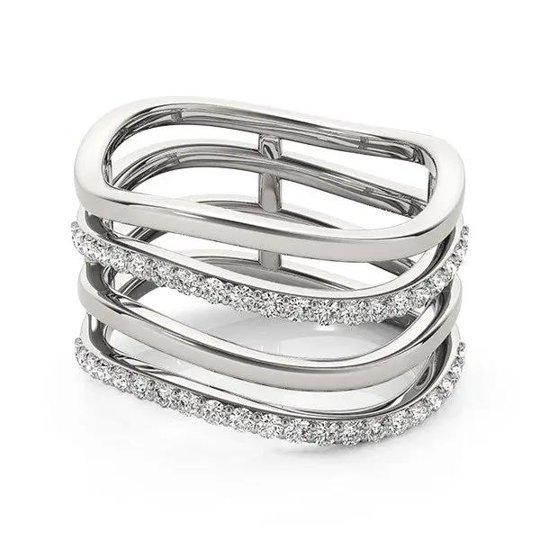 14k white gold multi-band diamond ring stack, 3/8 cttw on Tampa Home & Garden Store