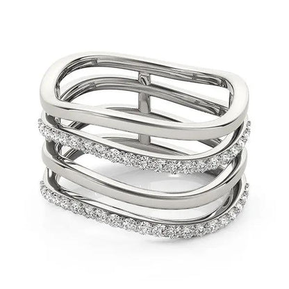 14k white gold multi-band diamond ring stack, 3/8 cttw on Tampa Home & Garden Store
