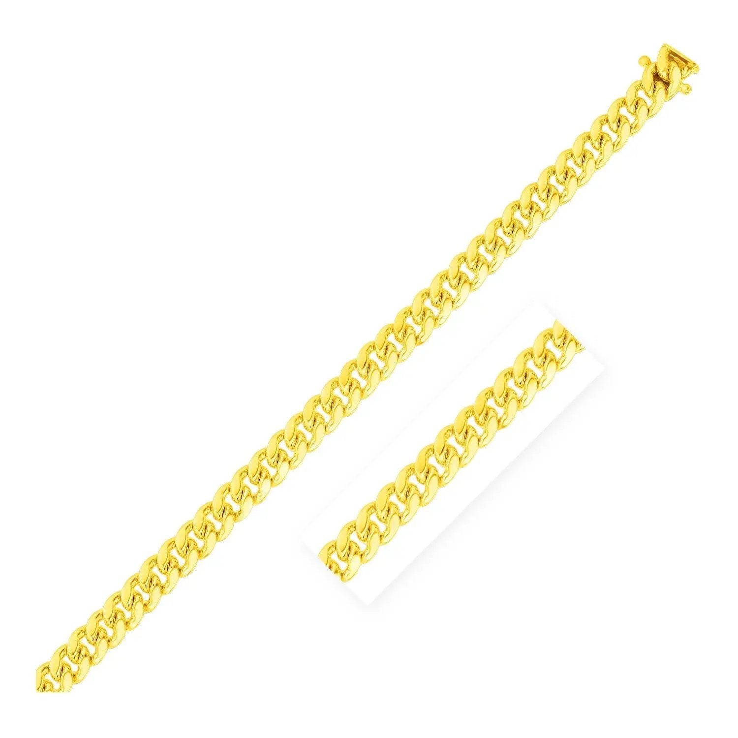 4.9mm 10k yellow gold Miami Cuban solid chain necklace by Bids.com on Tampa Home & Garden Store