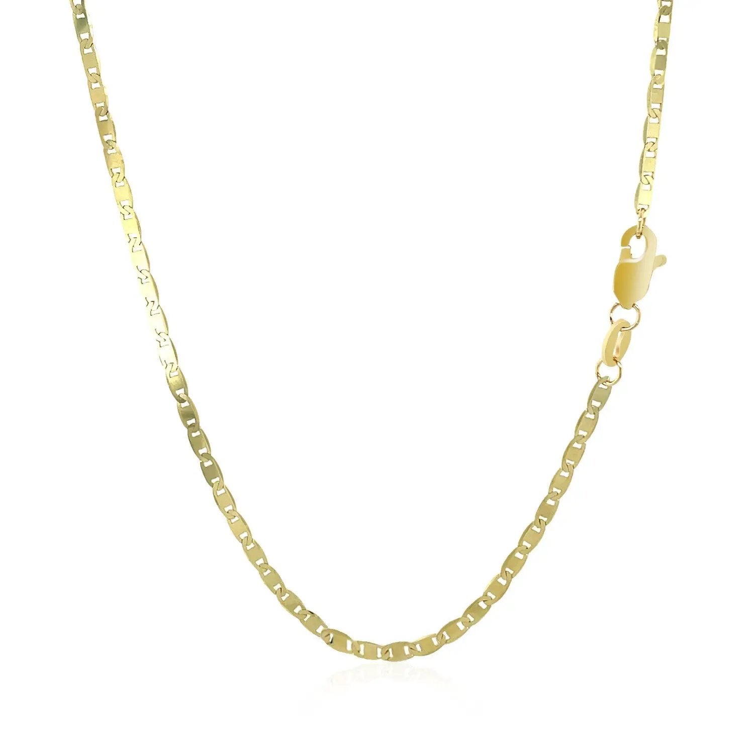 10k yellow gold mariner link chain necklace 1.7mm by Bids.com with lobster clasp on Tampa Home & Garden Store