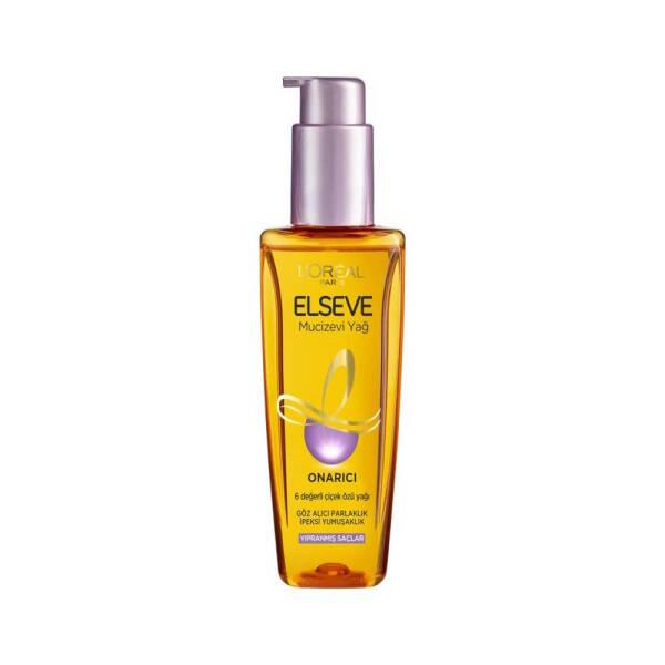 L'Oreal Elseve hair serum pump bottle with orange-gold liquid for dry & damaged hair Beauty Care Bag on Tampa Home & Garden Store