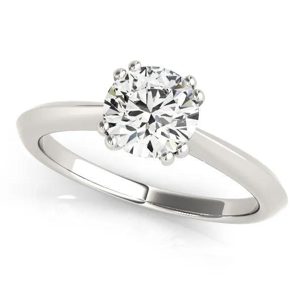 14k white gold round solitaire engagement ring with six-prong setting, 1 cttw diamond on Tampa Home & Garden Store